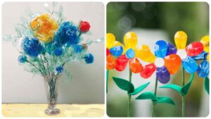 Reciclaje creativo, como hacer hermosas flores de plástico
